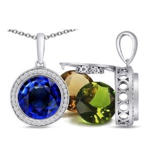 Interchangeable Birthstone Necklace - 12 in 1